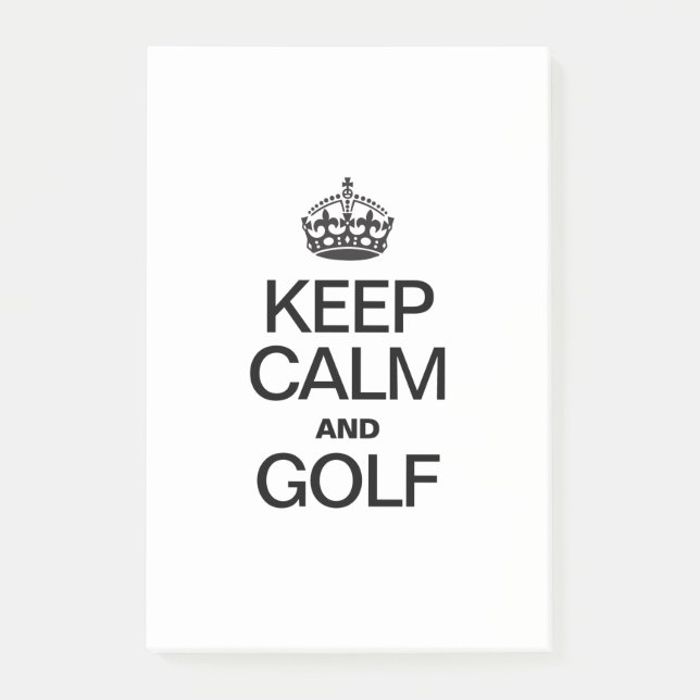 KEEP CALM AND GOLF POST-IT NOTES (Front)