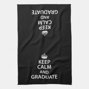 Keep Calm and Graduate Funny Graduation Kitchen Towel