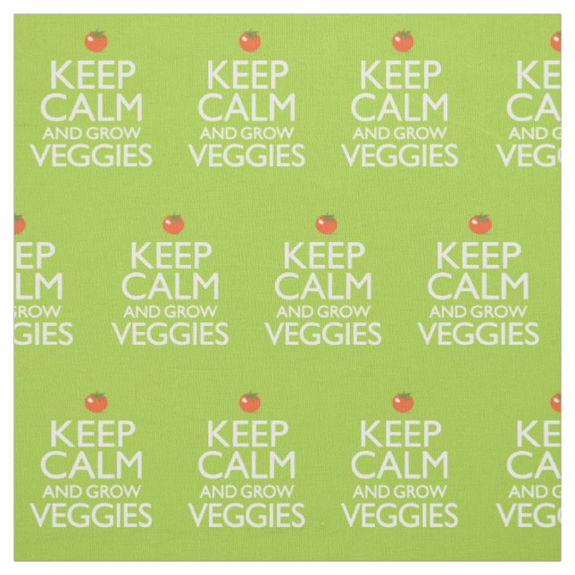 Keep Calm and Grow Veggies Fabric (Swatch)