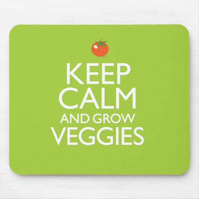 Keep Calm and Grow Veggies Mouse Pad (Front)