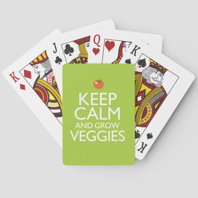 Keep Calm and Grow Veggies Playing Cards (Back)