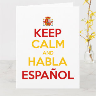 Keep Calm and Habla Español Card