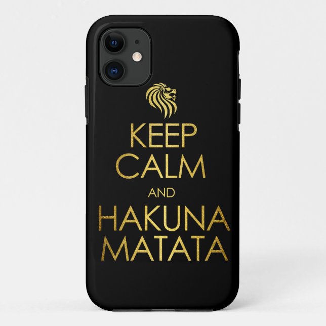 Keep Calm and Hakuna Matata Case-Mate iPhone Case (Back)