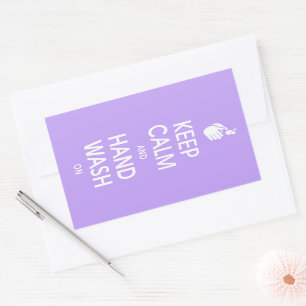 Keep Calm And Hand Wash On - Washing Hands Flu Sticker