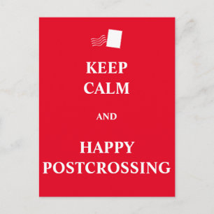 Keep calm and happy poscrossing postcard