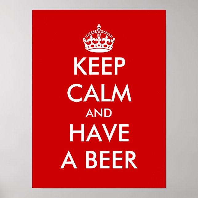 Keep calm and have a beer | Funny Poster (Front)