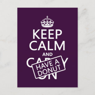 Keep Calm and Have a Doughnut Postcard