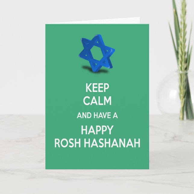 Keep calm and have a Happy Rosh Hashannah Holiday Card (Front)