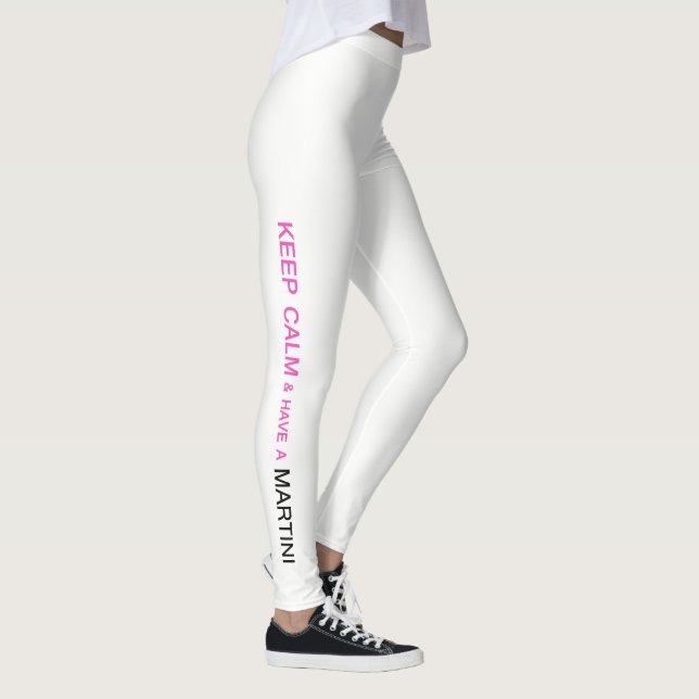 "KEEP CALM AND HAVE A MARTINI" LEGGINGS (Right)