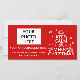 Keep Calm and Have a Merry Christmas Holiday Card