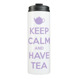 Keep Calm and Have Tea Lavender Personalized Thermal Tumbler