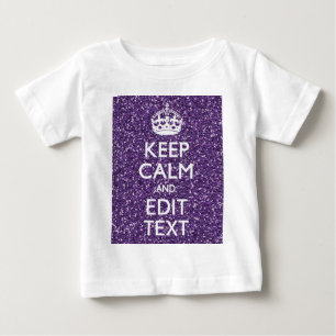 Keep Calm and Have Your Text Glamour Mauve Baby T-Shirt