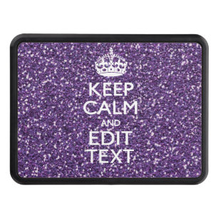 Keep Calm and Have Your Text Glamour Mauve Trailer Hitch Cover