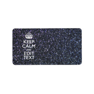 Keep Calm and Have Your Text on Midnight Label