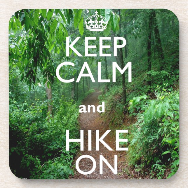 Keep Calm and Hike On Coaster (Front)