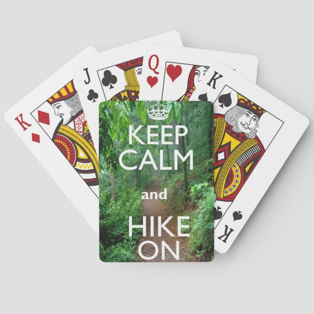 Keep Calm and Hike On Playing Cards (Back)