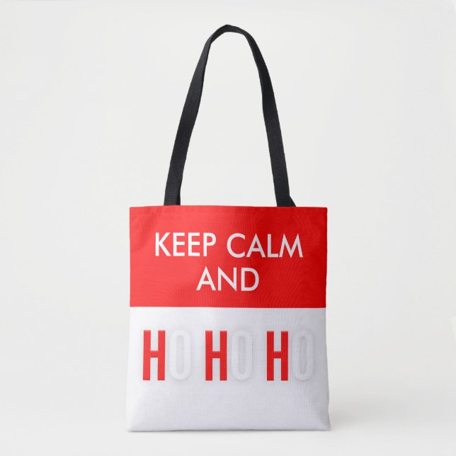 Keep Calm And HO HO HO Christmas Tote Bags (Front)