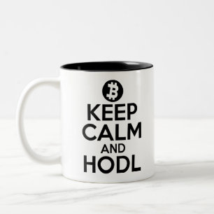Keep Calm and HODL Two-Tone Coffee Mug