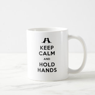 Keep Calm and Hold Hands (Otters Holding Hands) Coffee Mug