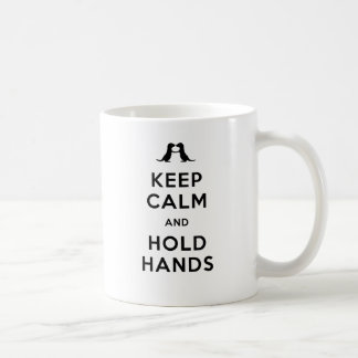 Keep Calm and Hold Hands (Otters Holding Hands) Coffee Mug