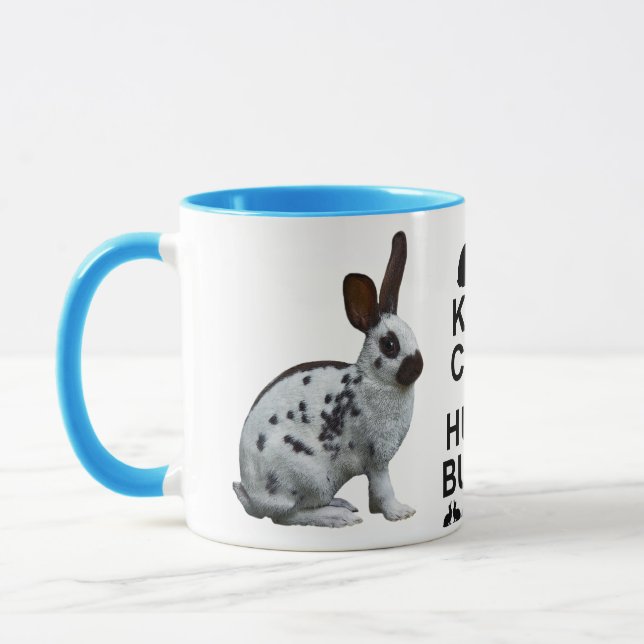Keep Calm and Hug a Bunny Mug (Left)