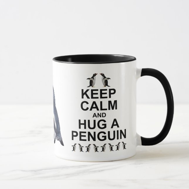 Keep Calm and Hug a Penguin Mug (Right)