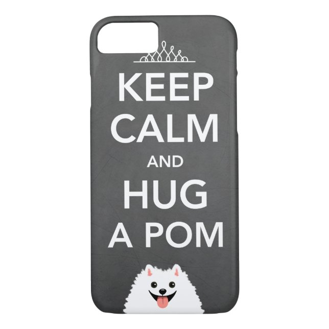 Keep Calm and Hug a Pom - Pomeranian Case-Mate iPhone Case (Back)