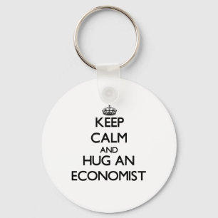 Keep Calm and Hug an Economist Keychain