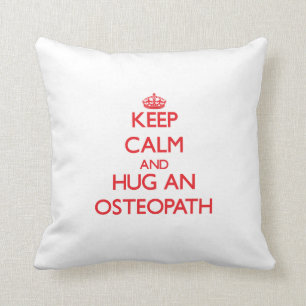 Keep Calm and Hug an Osteopath Throw Pillow