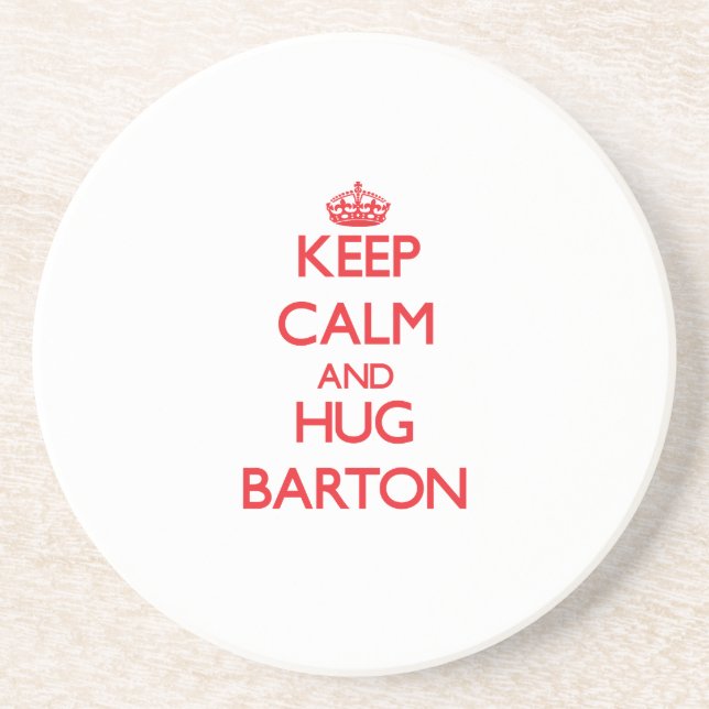 Keep calm and Hug Barton Coaster (Front)