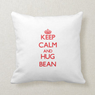 Keep calm and Hug Bean Throw Pillow