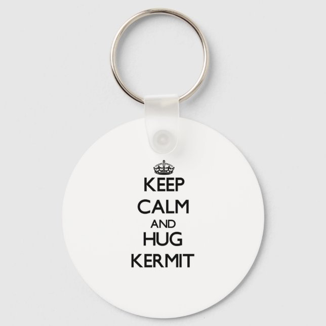 Keep Calm and Hug Kermit Keychain (Front)