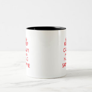 Keep Calm and HUG Sammie Two-Tone Coffee Mug