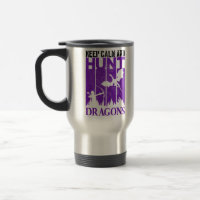 Keep Calm And Hunt Dragons Archer Geeky Retro