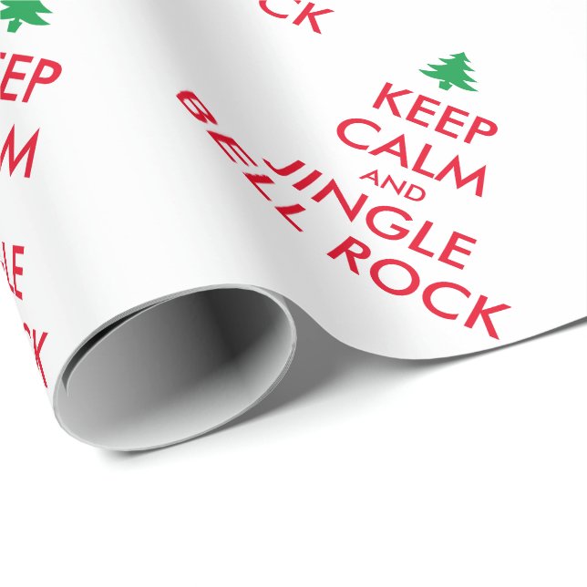 Keep Calm and jingle bell rock funny Christmas Wrapping Paper (Roll Corner)