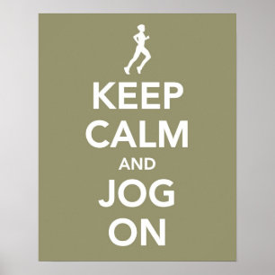 Keep Calm and Jog On poster