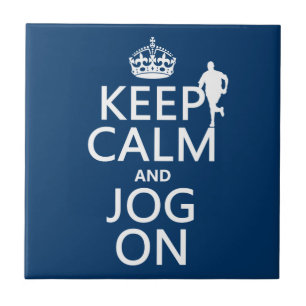 Keep Calm and Jog On Tile