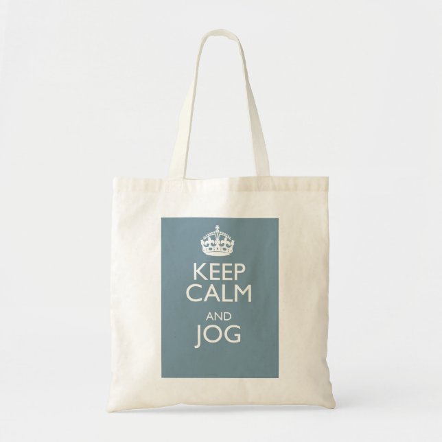 KEEP CALM AND JOG TOTE BAG (Front)