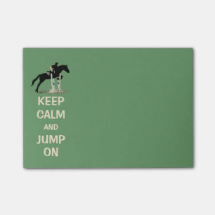 Keep Calm and Jump On Horse Post-it Notes