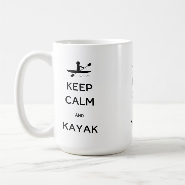 Keep Calm and Kayak Coffee Mug (Left)