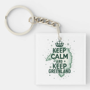 Keep Calm and Keep Greenland Keychain