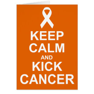 Keep Calm and Kick Cancer card