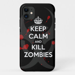keep calm and kill zombies iPhone 11 case