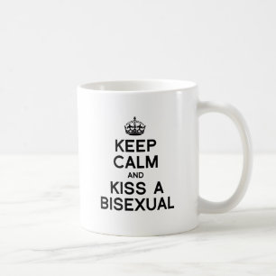 KEEP CALM AND KISS A BISEXUAL COFFEE MUG