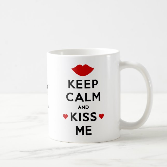Keep Calm and Kiss Me Coffee Mug (Right)