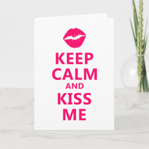 Keep Calm and Kiss Me FF0066 Holiday Card