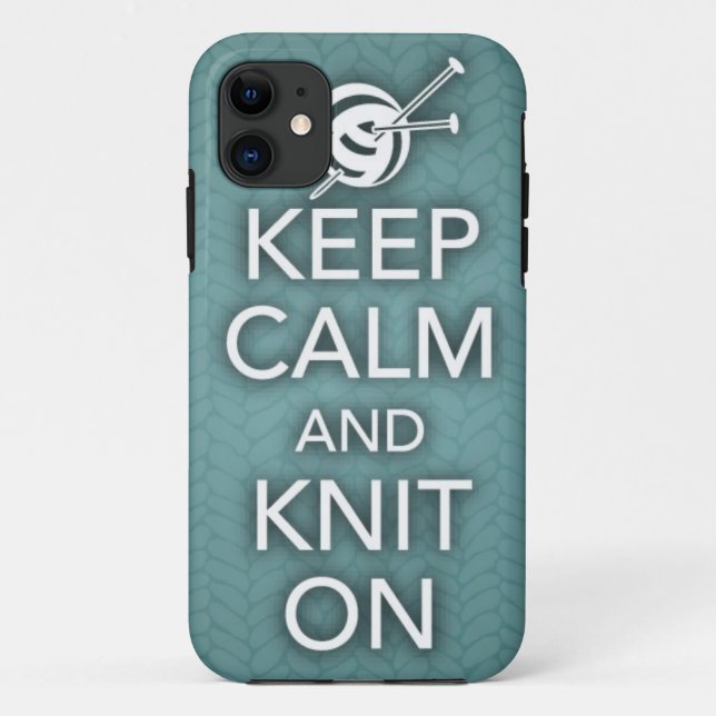 Keep Calm and Knit On iPhone 5 Case (Back)