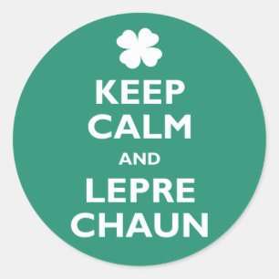 Keep Calm and Leprechaun Classic Round Sticker