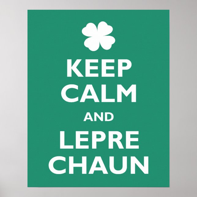 Keep Calm and Leprechaun Poster (Front)