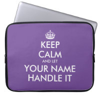 Keep calm and let handle it funny neoprene
